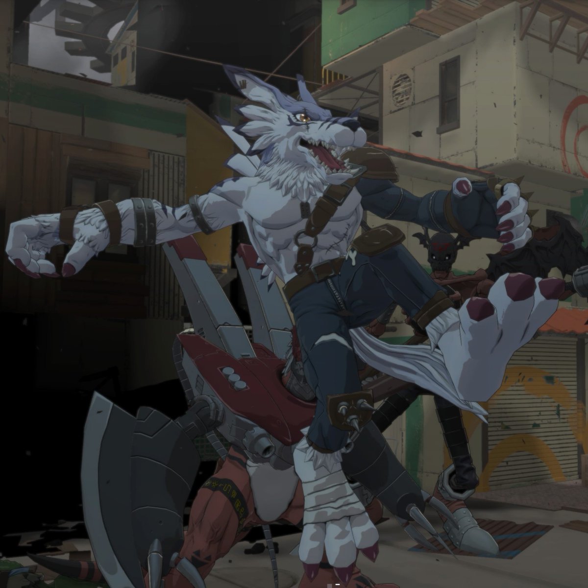 garurusamemon's tweet photo. #Digimon awesome screenshots of Weregarurumon and including one where he's ascending to higher heights. https://t.co/fB2iZME2XU