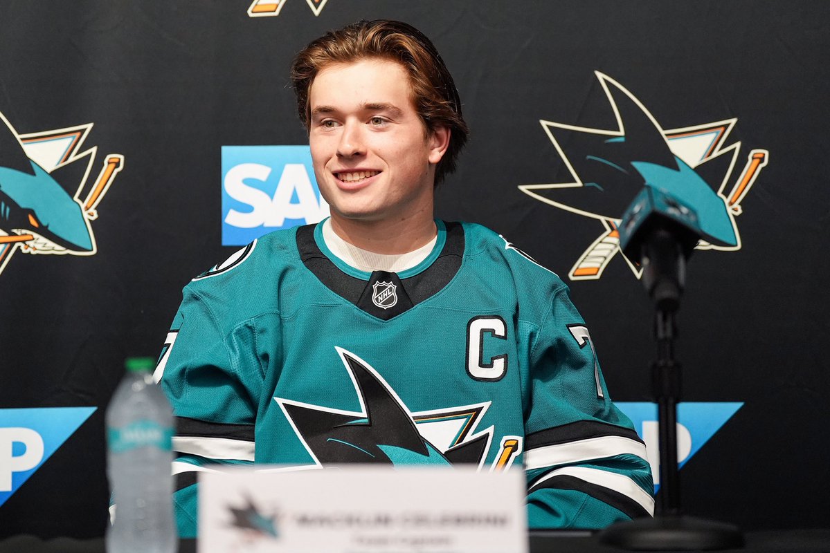 SanJoseSharks's tweet photo. Captain Celebrini 🫡 https://t.co/pgaXYmPxyq