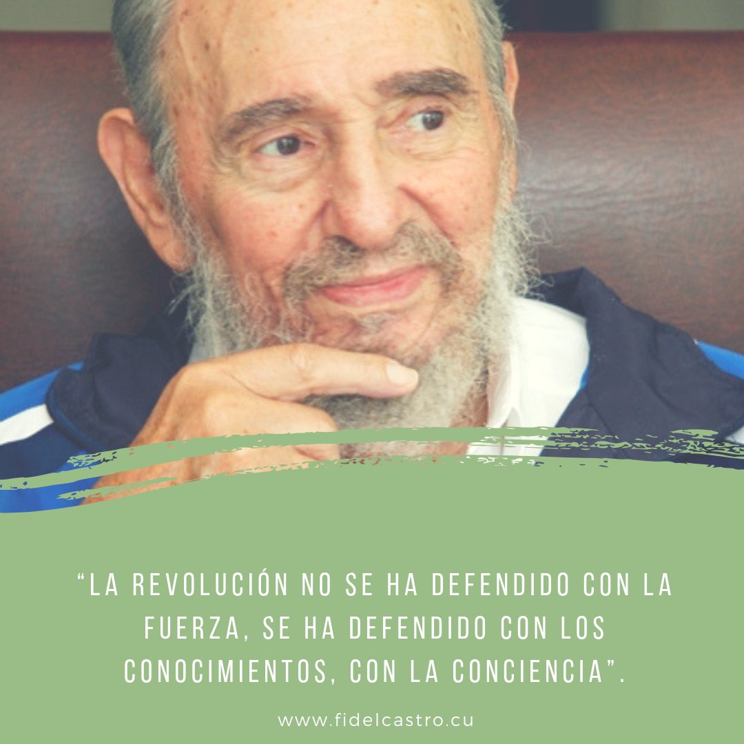 eumelin5's tweet photo. 25 de septiembre de 2010, Reflexión de #FidelCastro: “Lo que jamás podrá olvidarse” (Segunda Parte): “La #Revolución no se ha defendido con la fuerza, se ha defendido con los conocimientos, con la conciencia”.   

#100AñosConFidel https://t.co/tQotiCD3PP