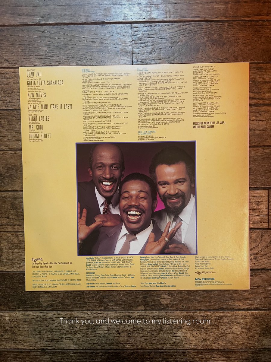 HedyReary's tweet photo. Welcome to my listening room. Today’s selection: “Mr. Cool” by the Crusaders, from their 1984 album Grusaders. https://t.co/qhCicIBz05