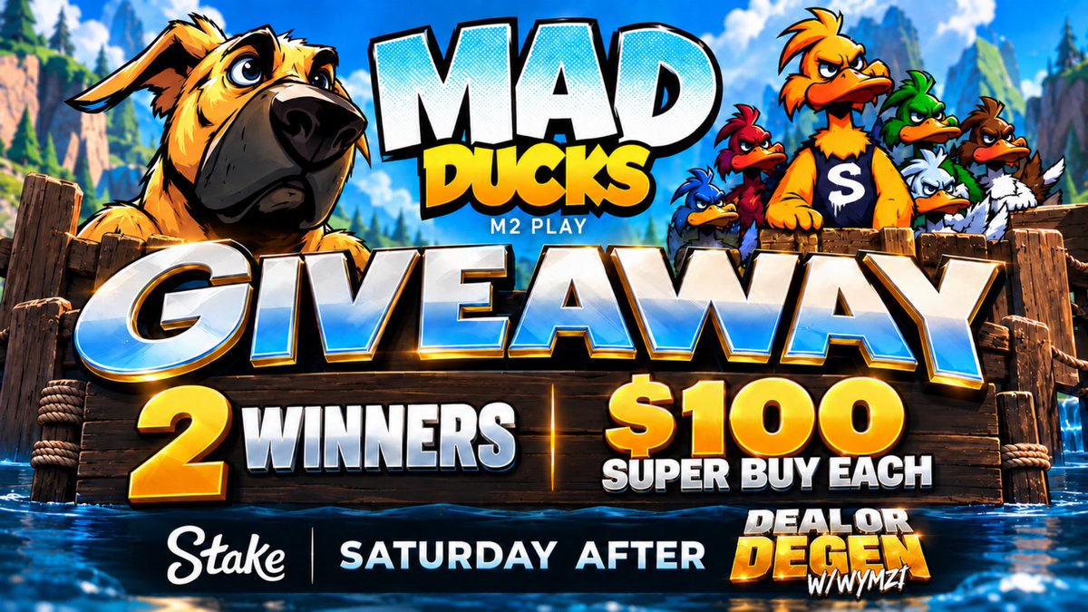 WymziOfficial's tweet photo. 🦆 MAD DUCKS GIVEAWAY 🦆

To celebrate @maxxilabs new game/ our new juicer- Mad Ducks on @Stake @StakeUsa , they’re sponsoring TWO $100 Super Buys for you guys this Saturday!

Like + reply to enter &amp; be in chat Saturday to win! https://t.co/9R09TZe1OV