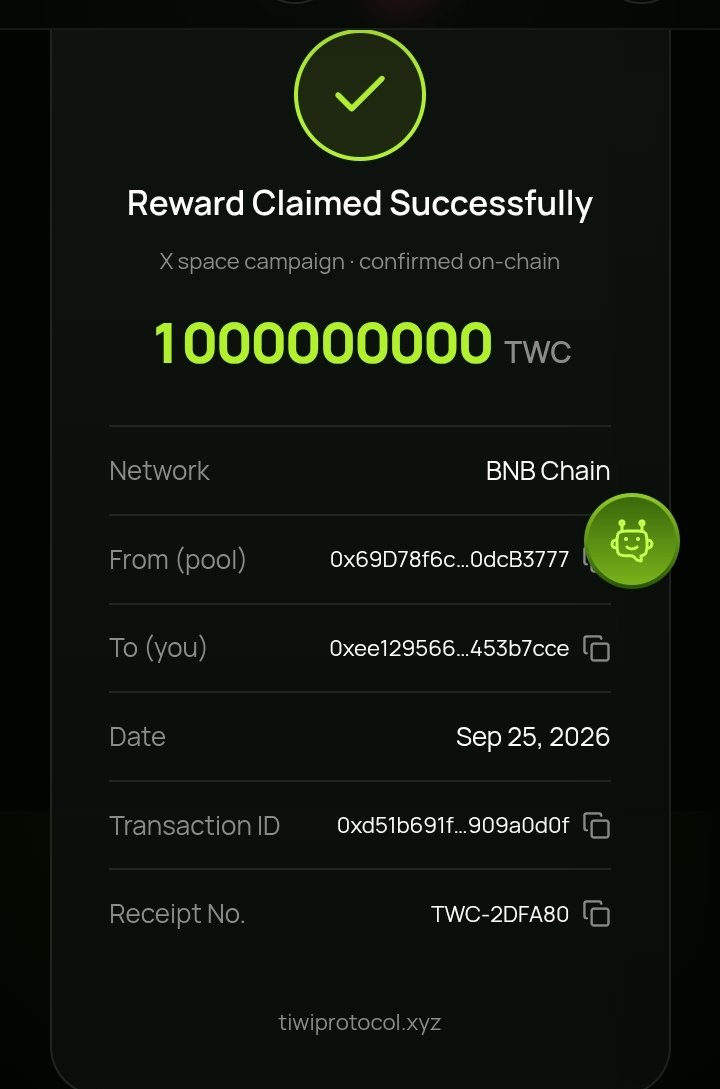 ajivinco's tweet photo. X reward claimed successfully. Thank you @tiwiecosystem @TIWIProtocol https://t.co/IesKlJKFBq