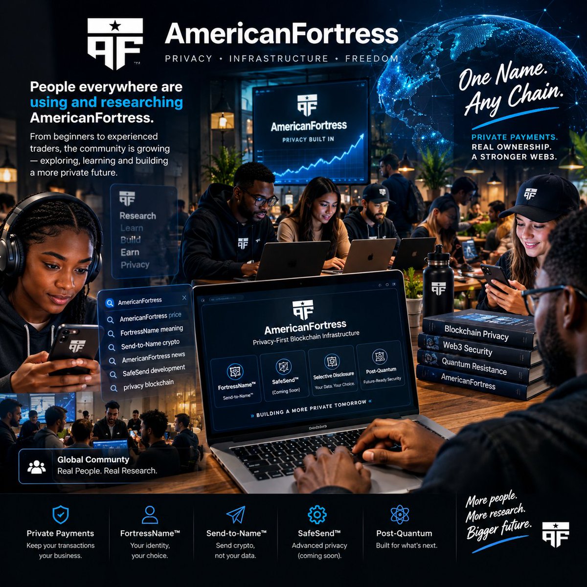 jimmynewtr8t's tweet photo. @Americanfort_io Privacy shouldn't be an afterthought in crypto, American fortness is building a transaction layer designed to keep users private by default, fortnessname,send to name payment can be made without exposing everything public. https://t.co/z2BKKMT4Uf