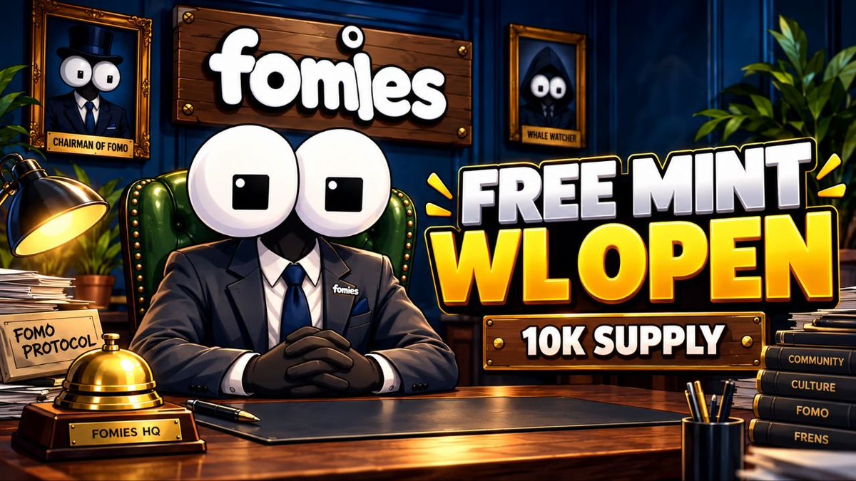 Tigerwars0x's tweet photo. 🔥 @FomiesNFT  FREE MINT WL OPEN

🔗 Link: https://t.co/V7IAIUW7o3

⭐ Total Supply: 10,000
🆓 Mint Cost: $0 ~ Free Mint
⛓️ Chain: Solana + EVM

How to get WL:
1️⃣ Enter the Fomies Department
2️⃣ Connect your X account
3️⃣ Complete the questions
4️⃣ Submit Solana + EVM wallet
5️⃣ Finish the Golden Trophy tasks

🎟️ 10K Supply • Free Mint • WL Open

DYOR & secure your spot early 👀