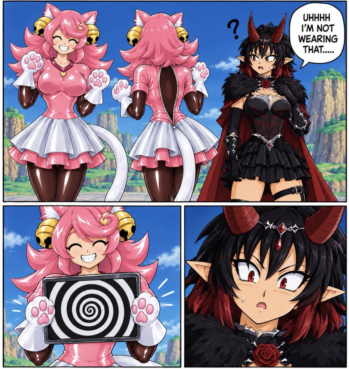CaiTheSaiyan's tweet photo. Hehe took an empty suit and found a replacement for the one I lost the other day, she might just need a little…persuading first…@InfernalDesyres https://t.co/R4RsIyauTc