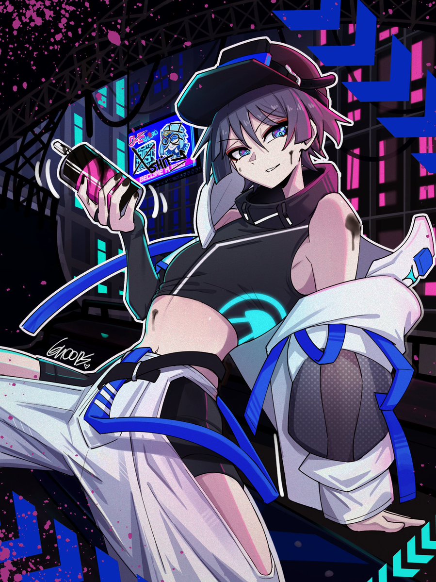 GhoopsGhost's tweet photo. THANK YOU VERY MUCH! I love your Wanderer cyberpunk design! 💙⚡

#fanart #wanderer #hoyofair https://t.co/ageN2leDET