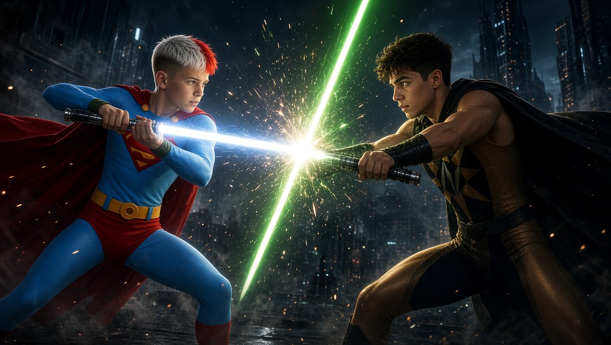 jintor69's tweet photo. Epic light saber fight
#superman #nuclearman #superboy #nuclearboy https://t.co/LvcJqOAqje