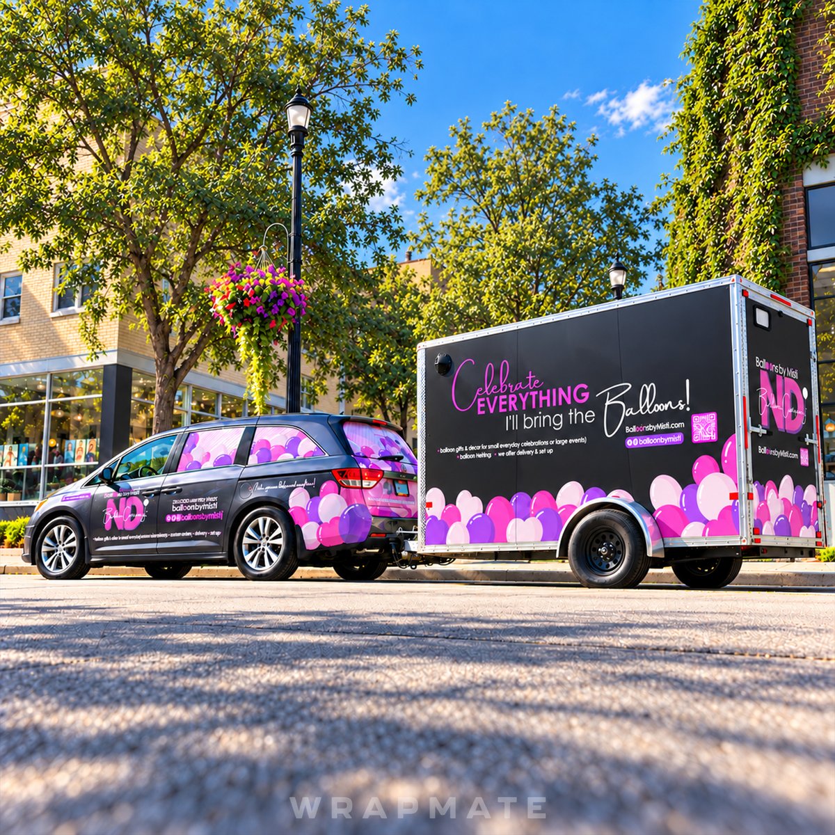 wrapmate's tweet photo. “Hands down the best way to advertise.” Okay Misti, we’re blushing. 🎈
Balloons by Misti now has a matching van + trailer, and apparently the compliments are rolling in.
Huge thanks to our Wrapmate Pros at Boss Signs & Graphics for the clean install.
#Wrapmate #GrandForks https://t.co/AvLKFdmYBn