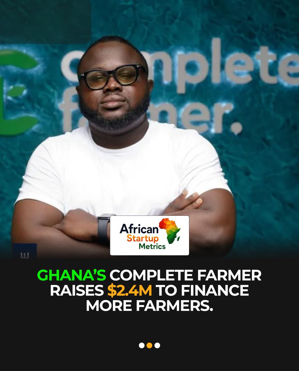 AfricanstartupM's tweet photo. 🇬🇭 Boosting Agrotech & Empowering Local Farmers! 

Ghanaian agrotech platform Complete Farmer has raised $2.4 million in funding to expand its operations and strengthen its support for farmers across the agricultural value chain.

The platform connects farmers with data-driven farming practices, agricultural resources, financing opportunities, and global markets, helping bridge the gap between local producers and larger commercial opportunities.

The new funding will enable Complete Farmer to scale its operations and extend its reach to more farmers, particularly smallholder producers who often face challenges accessing capital, reliable markets, technology, and agricultural expertise.

Beyond improving access to resources, platforms like Complete Farmer are contributing to the broader transformation of Africa's agricultural ecosystem by using technology to make farming more connected, data-driven, and commercially viable.

With agriculture remaining central to employment, food security, and economic activity across much of Africa, agrotech could play an increasingly important role in connecting farmers to the infrastructure and markets they need to grow.

How do you see agrotech platforms reshaping the future of farming and food production in Africa? 

#Agrotech #Ghana #AfricanStartups #Agritech #Agribusiness #Agriculture #AfricanInnovation #StartupFunding #FundingNews #SmallholderFarmers #FoodSecurity #SustainableAgriculture #AgriculturalTechnology #ClimateTech #AfricaTech #AfricanBusiness #AfricanStartupMetrics