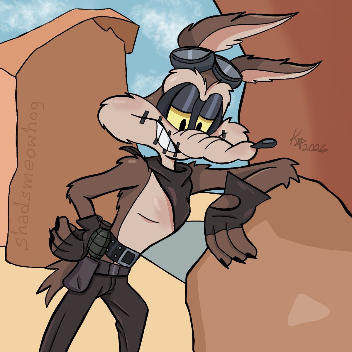 shadsmeowhog's tweet photo. i know nothing about madmax but Wile E in this universe is SO DAMN HOT

#wileecoyote #looneytunes https://t.co/uWlfeC57rH