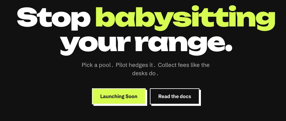 rangepilotio's tweet photo. Most LPs don’t lose on fees.
They lose to babysitting the range at 3am.

Model the hedge before price leaves the band.
Product beta 5 Oct 2026. Launching on @virtuals_io soon. https://t.co/g65CME4OIY
