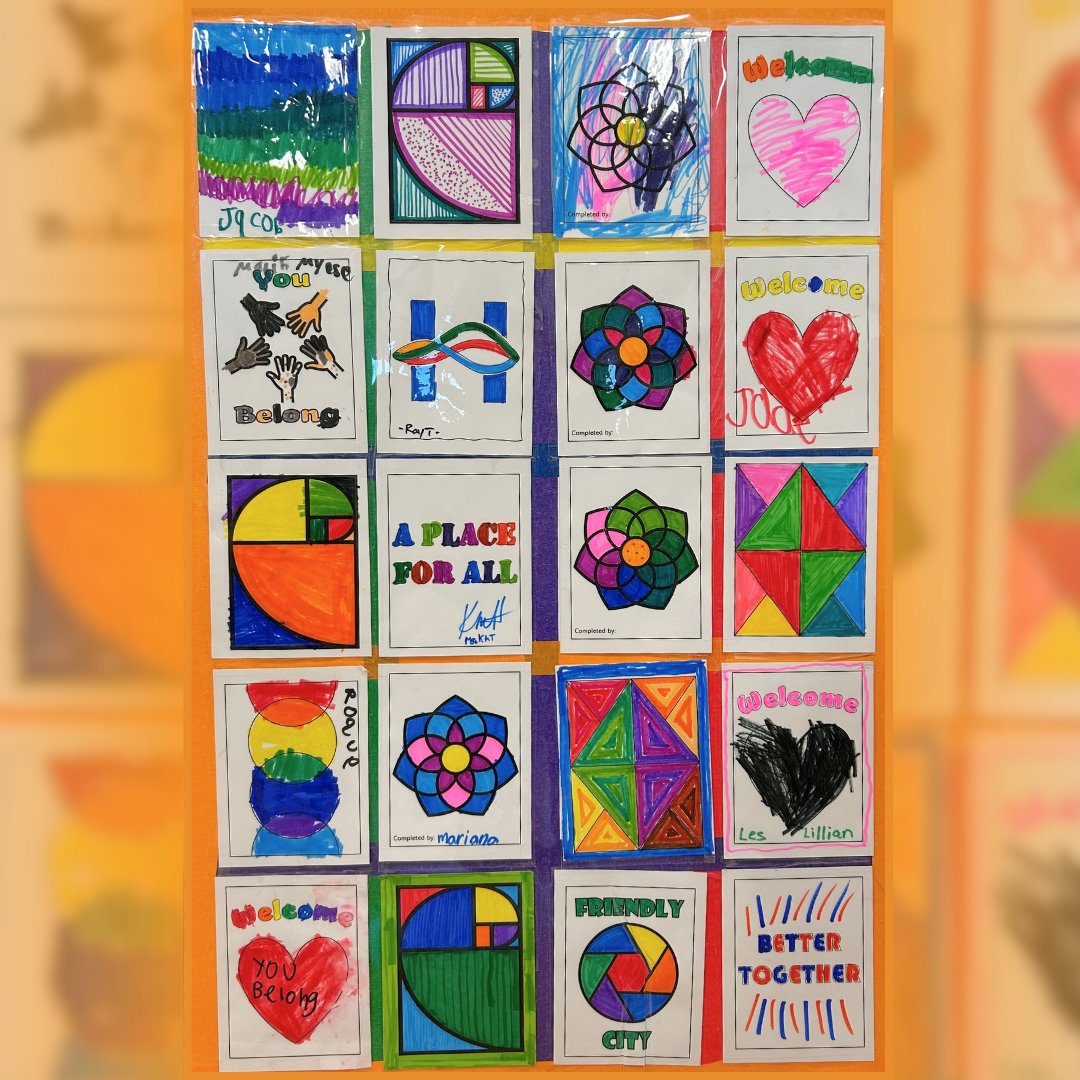 HarrisonburgVA's tweet photo. Stop by City Hall this Friday, October 2 from 5-7pm during First Friday to see the "Many Pieces, One Community" paper patchwork quilt illustrated by city employees and their families to reflect the many people, experiences, and stories that make up our employee community! https://t.co/o1n4TYT8wC