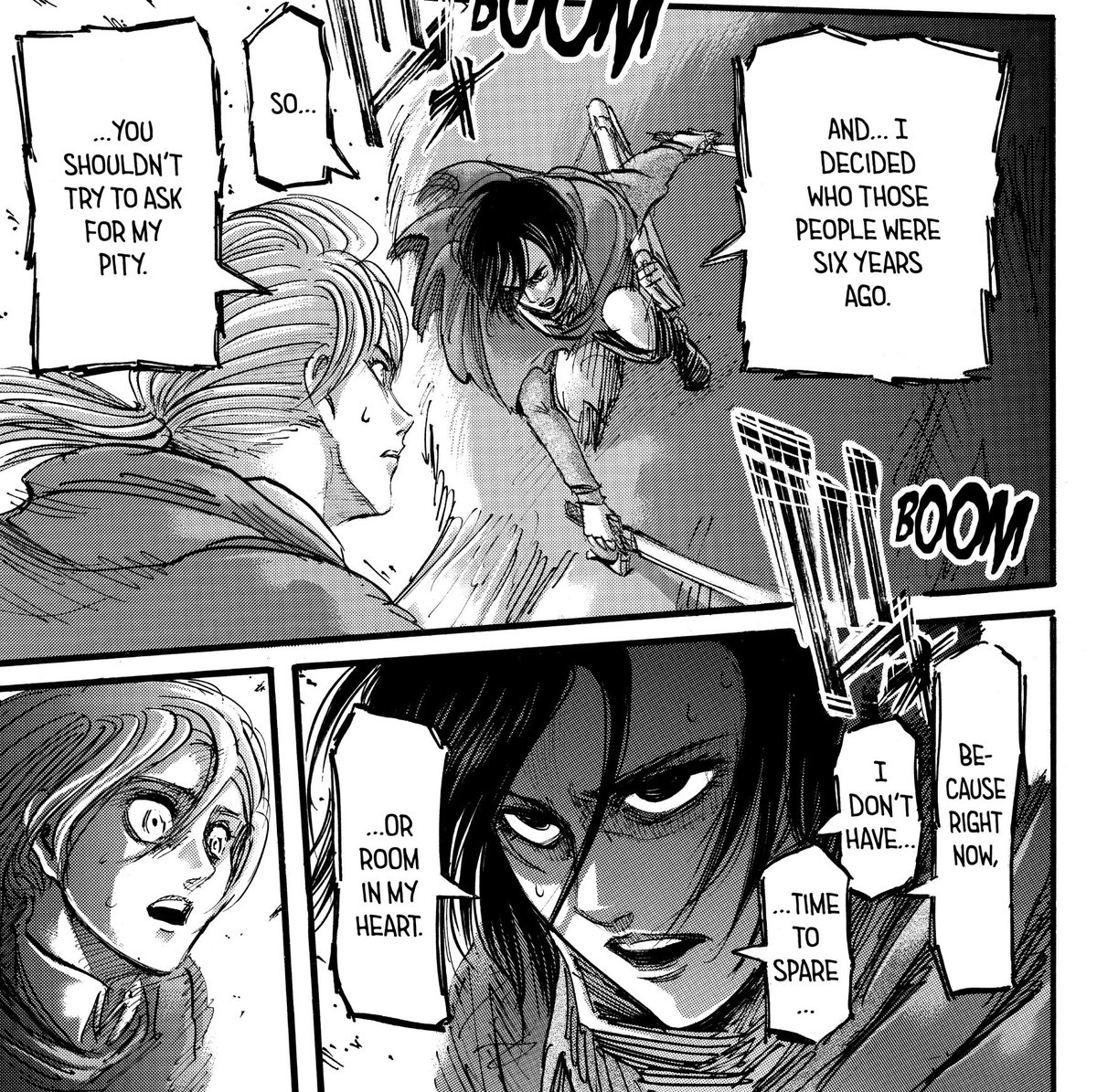 mikasaarchive's tweet photo. my all time favourite mikasa moment https://t.co/U9XkePzMfJ