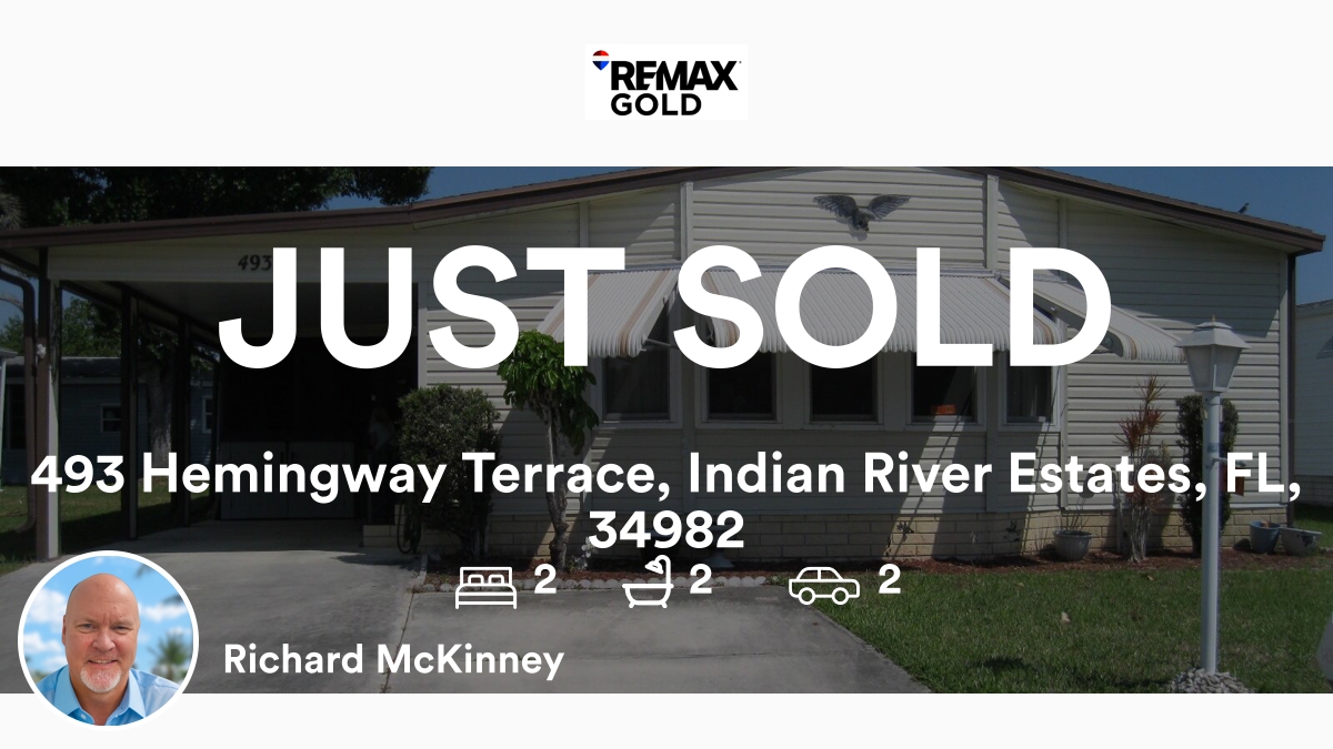 rich1mck's tweet photo. 🛌 2 🛀 2 🚘 2
📍 493 Hemingway Terrace, Indian River Estates, FL, 34982

My latest sale on RateMyAgent.
BROKER BK671006
https://t.co/nqhWbOLr6Q

...
#gogold #REMAXGold #whosnext #joinremaxgold #abovethecrow https://t.co/x720dhcG6a