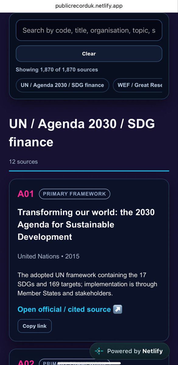 LozzithePatriot's tweet photo. I’ve created a site with all the government documents, publicly documented frameworks, laws, strategies, funding mechanisms, partnerships &amp; official data all with the clickable links to the source documents

 https://t.co/UxQmUFwLYe https://t.co/YQgPNoRcfK
