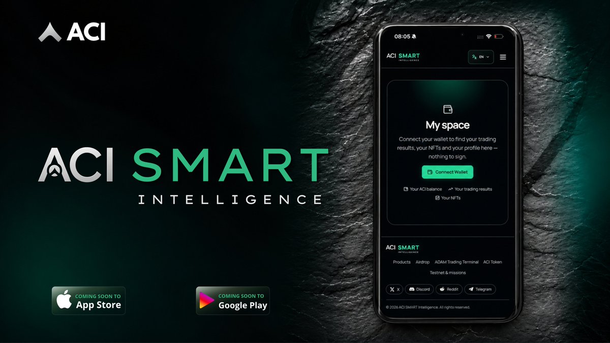 ACIToken's tweet photo. ACI is going mobile 📱

Your wallet. Your $ACI. Your NFTs. Your ADAM activity.
One ecosystem, in your pocket.

ACI SMART Mobile ; coming soon.

The ecosystem keeps expanding.

$ACIToken https://t.co/gynhz74uiL