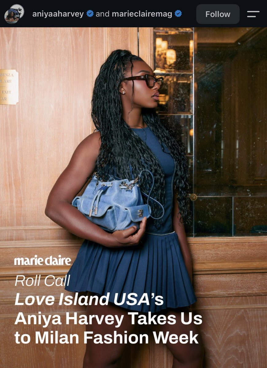 AniyaCentral's tweet photo. THIS IS HUGE! Marie Claire just posted Aniya Harvey in Milano for Off-White oh my gosh!🔥

https://t.co/MlzYwFeBoc https://t.co/dMumgFcUil