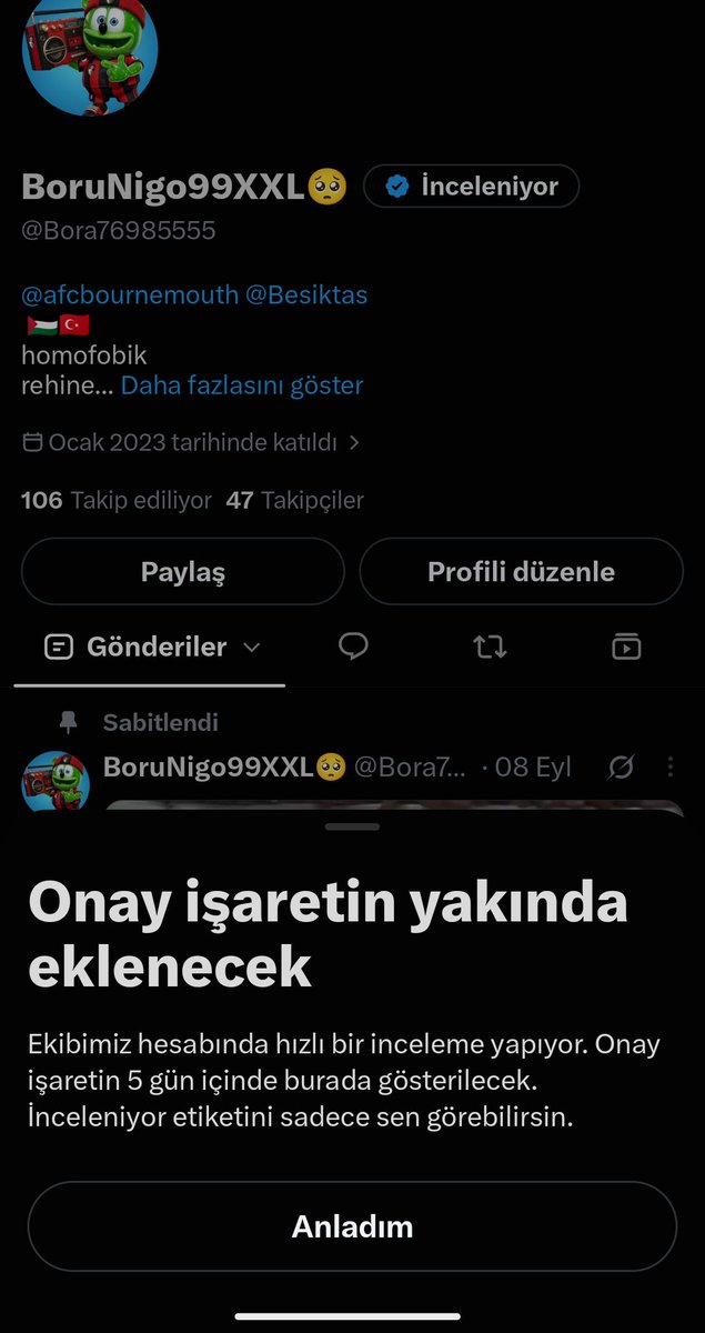 Bora76985555's tweet photo. Küfür ettiğim için mi gitti bilenler bı yazsa https://t.co/R0ZL6OCFzl