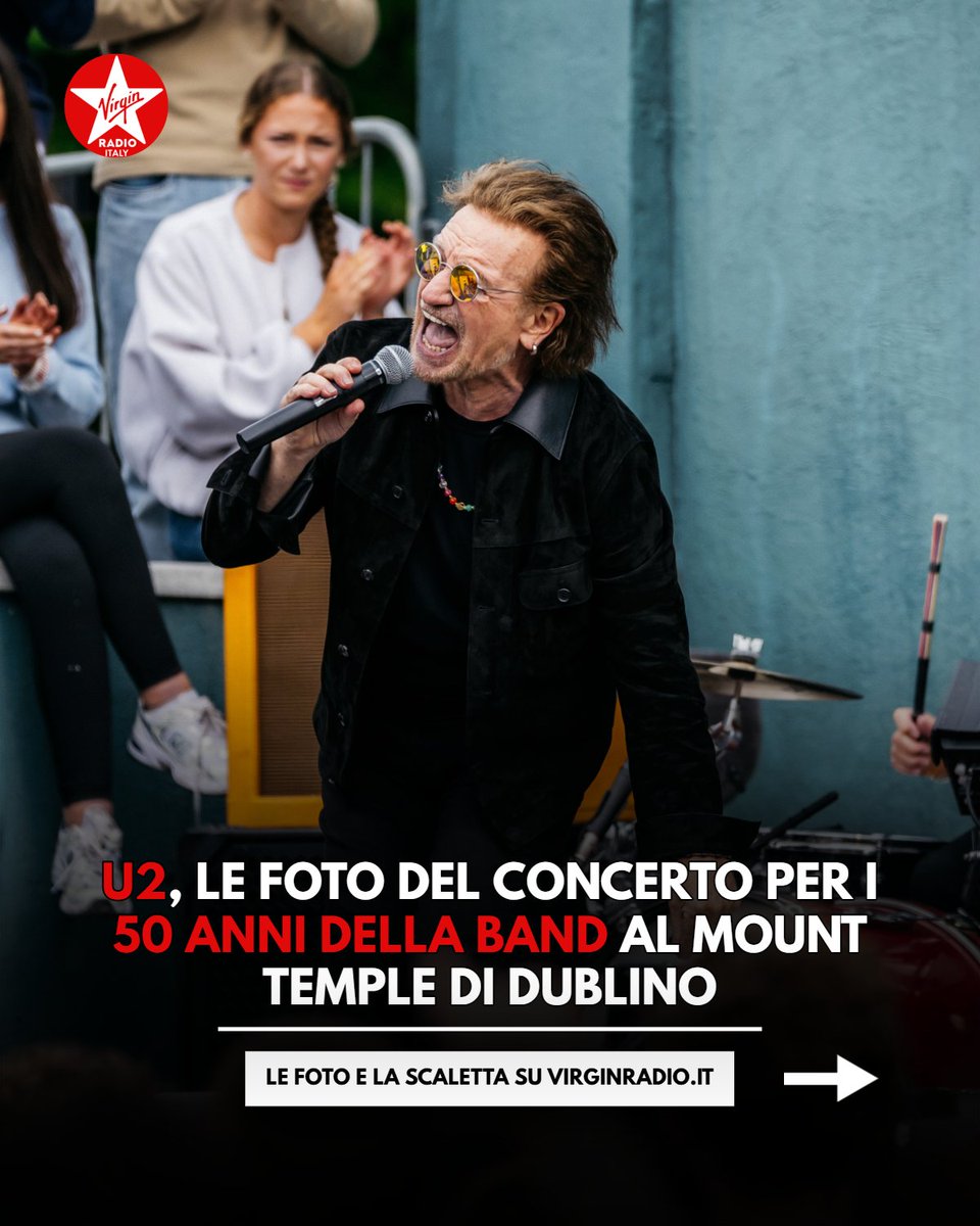 VirginRadioIT's tweet photo. Gli @U2 hanno festeggiato il 50° anniversario con un ritorno al Mount Temple Comprehensive di Dublino, in Irlanda, suonando nel cortile della scuola dove la band si è formata nel 1976 🔴 La gallery e la scaletta: https://t.co/3fGU2Zlcoh
#U2 #StayRock #VirginRadio #StyleRock https://t.co/TBsLTnq41B