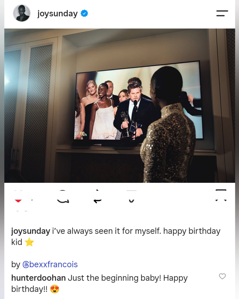 hunterdoohanfp's tweet photo. Hunter Doohan in the comments on Joy's new Instagram post ❤️🥹 https://t.co/iZotodqtdU