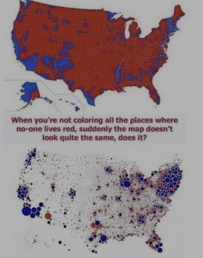 RedmanVirginia's tweet photo. @LightOnLiberty When you're not coloring all the places where no one lives red, suddenly the map doesn't look quite the same. https://t.co/uP63BNYQNz