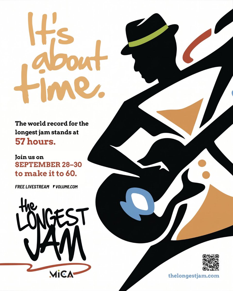 GetOnVolume's tweet photo. Can Lansing pull off a 60-hour jam? 🎶 100+ musicians are taking over UrbanBeat September 28–30 for LongestJam.

Watch FREE on @GetOnVolume starting September 28 at 7 AM PT / 10 AM ET. No pre-recorded music. Just one seriously long jam.

🎟️ https://t.co/6aZI4l8G94 https://t.co/JYI281C57a
