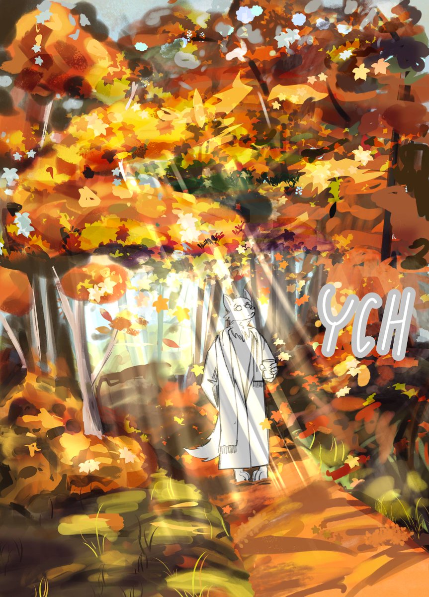 Naakkaruru's tweet photo. autumn walk YCH (OPEN) 
You can find all the details in the comments!
This awesome piece came out just in time for the Omeni! It's so atmospheric! https://t.co/Nx2S0PCTH9