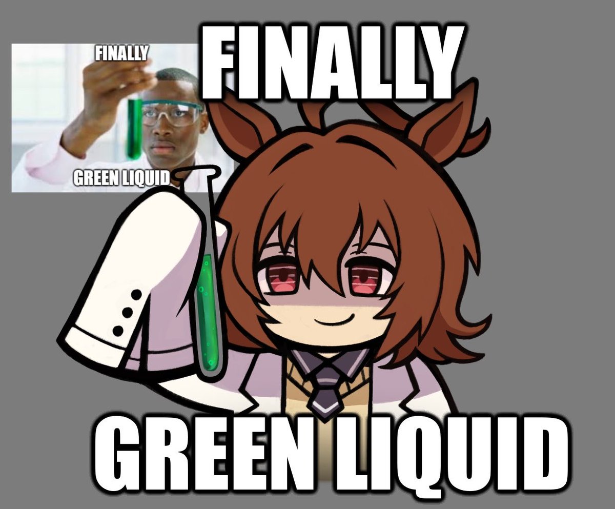 digifohx's tweet photo. #umamusume 🧪 green liquid that makes you green https://t.co/d6oNR2ZVi0