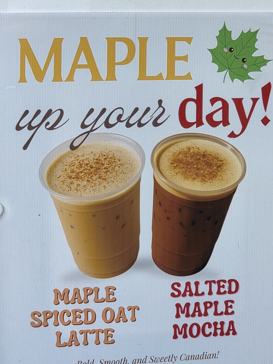 realMikeMedley's tweet photo. When in Canada definitely get a maple drink https://t.co/YyKyF8Qbb0
