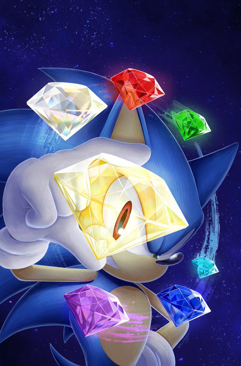 Cybrid101's tweet photo. HD Cover for IDW Sonic issue 91 
(exclusive foil cover) 🥶 https://t.co/zOCowPrEak