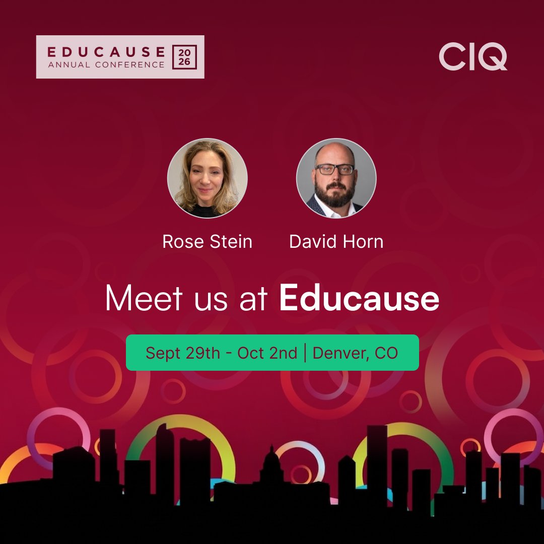 CtrlIQ's tweet photo. Heading to #EDUCAUSE2026 next week?
Connect with Rose Stein and David Horn in Denver to compare notes on secure, scalable infrastructure for research computing, AI, and other critical campus workloads.
Sept. 29 to Oct. 2
Details: https://t.co/S2lozFN5XQ https://t.co/5dCTVqRg9X