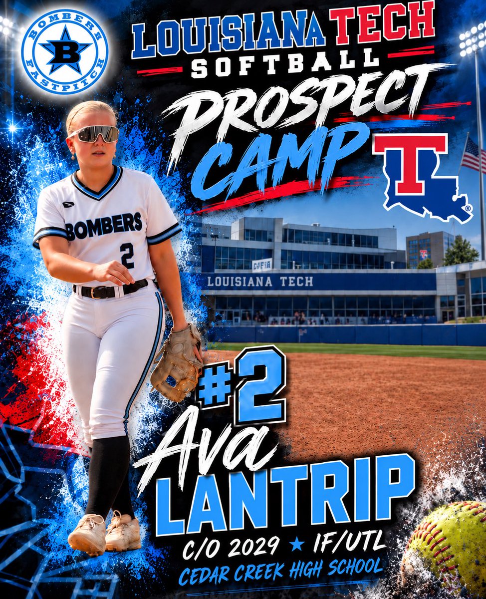 alantrip2029's tweet photo. I’ll be @LATechSB prospect camp this tomorrow!! Can’t wait!!
@la_techSBCoachT @madiegreen27 @LATechSB_Cohen @TKrobetzky @GeauxPrepsLA @D1Softball @TOP_D1RECRUITS @BelinsonMatt https://t.co/SznCBoaqKh