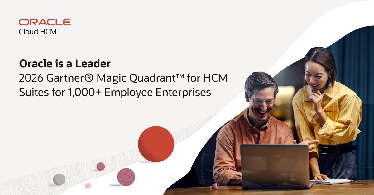 ashishmakin's tweet photo. Fusion Agentic Applications for Oracle Cloud HCM are changing how work gets done by helping organizations respond to workforce needs and move from insight to action. Learn why Oracle is recognized as a Leader: https://t.co/j4hAEBP0IP https://t.co/oMphg1HKh5