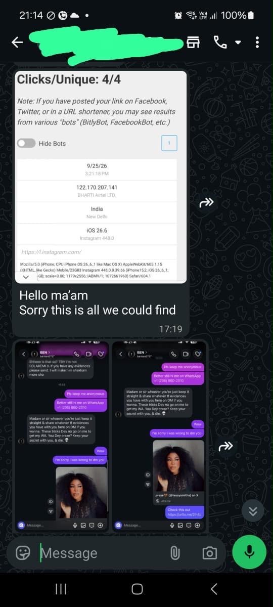 kufre_unusual's tweet photo. You lied that Fola was harrassing you and your family with anonymous accounts, meanwhile it was your angry wife that was exposing you after she caught you cheating for the umpteenth time. We traced the account to New Delhi, India. This is just one from your many lies, I’m coming https://t.co/ZiAA0ngM2M