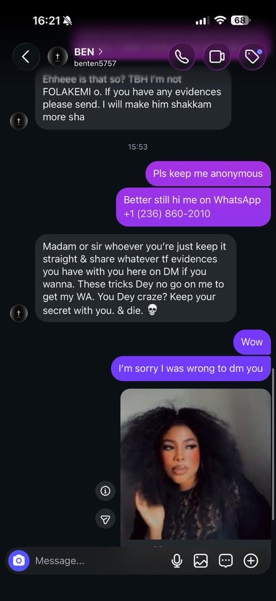 kufre_unusual's tweet photo. You lied that Fola was harrassing you and your family with anonymous accounts, meanwhile it was your angry wife that was exposing you after she caught you cheating for the umpteenth time. We traced the account to New Delhi, India. This is just one from your many lies, I’m coming https://t.co/ZiAA0ngM2M
