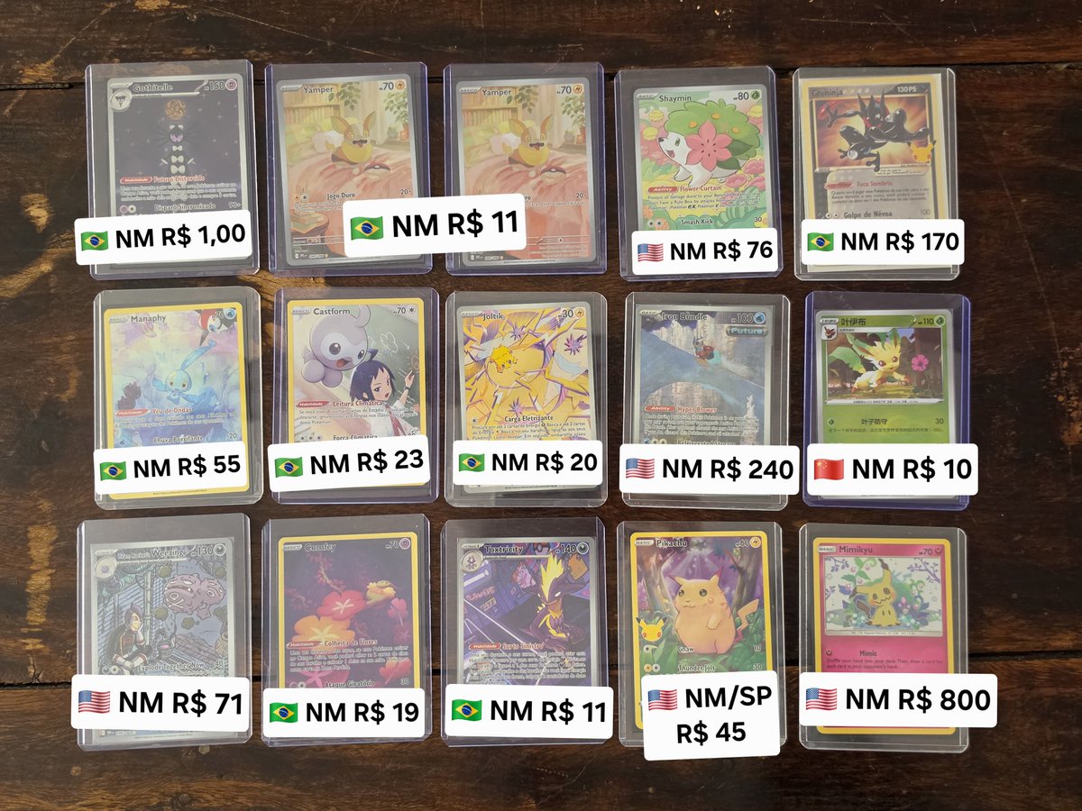 desassombros's tweet photo. oi pessoal, estou vendendo algumas cartas da minha coleção de pokemon!

frete a combinar
sp capital posso entregar em mãos (linhas amarela ou verde do metro) ou uber moto!

interessados só chamar :) https://t.co/VU7v4r3Wm2