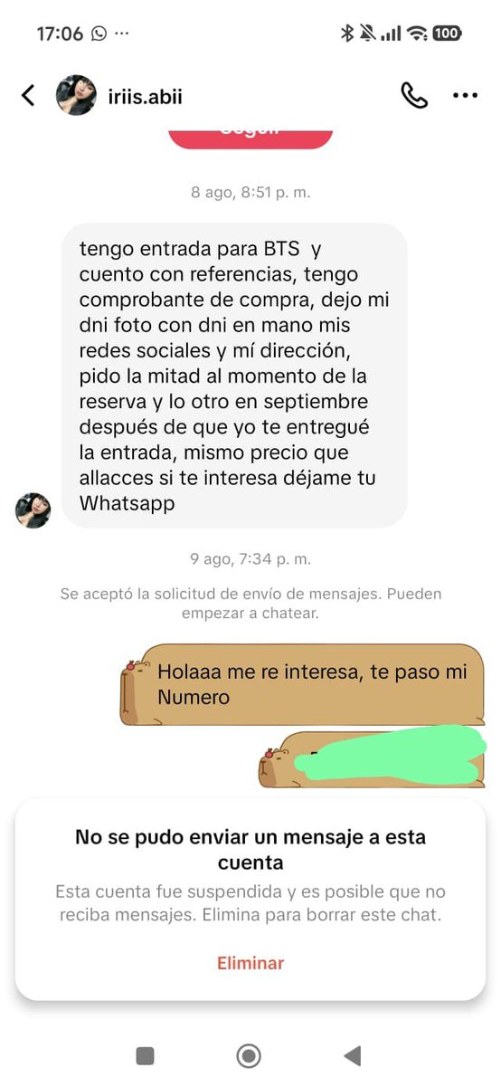 mikuplayer001's tweet photo. También tengo comprobante de la plata que le pasaron algunas de las chicas
Estado a más de 60 personas en diferentes grupos que tenía
Desactivo todas sus cuentas y su número de teléfono
#estafa #btsargentina
#estafamasiva https://t.co/1Mn1N4taDJ