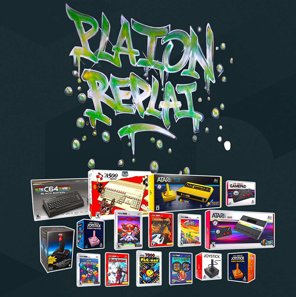 PLAION_Americas's tweet photo. 🕹️RETRO GIVEAWAY👾

EIGHT prize packs featuring PLAION REPLAI releases, each including a console or personal gaming PC! To enter:

1. Follow us
2. Like and/or RT this post
3. Like and/or RT any other NON-CONTEST post originating from this account

OLD LIKES + RTs DO NOT COUNT

 👇Rules & Details