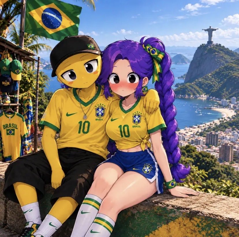 PlayerAngelEdit's tweet photo. Me and my grilfriend in the brazil 💛💜🇧🇷
#ThePlayer #LilyLovebraids #Butcherbraids https://t.co/moHSv8d5xv
