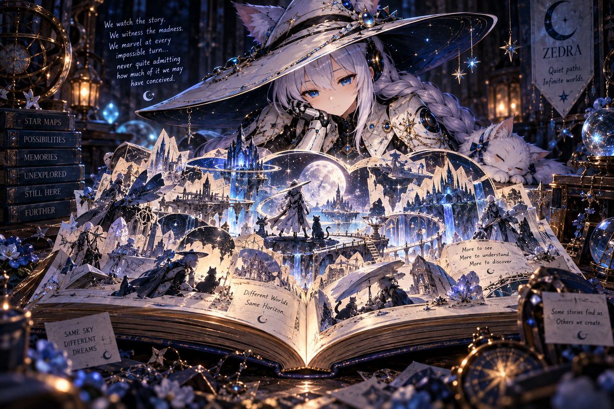Just1Pineappl3's tweet photo. Prompt Drop!

“We watch the story. We witness the madness. We marvel at every impossible turn… never quite admitting how much of it we may have conceived.”

A fun pop up story book prompt! Enjoy!

Prompt: https://t.co/6Yy2WnFWnH https://t.co/LoYQrjSs68