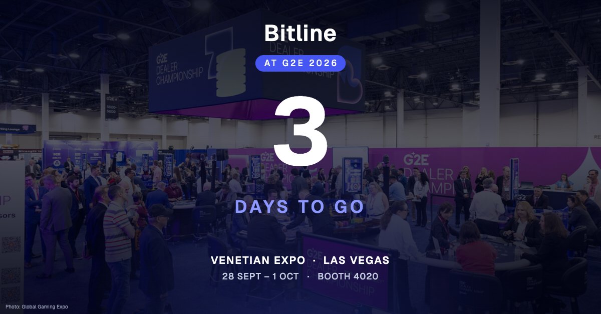 BitLine_io's tweet photo. 3 days to #G2E2026. Bring us your hardest question about crypto at the cashier. We answer in person at Booth 4020, Venetian Expo. DM for a slot. #Vegas #Crypto #Bitline

21+. Play responsibly. 1-800-GAMBLER. Participating casinos only. Subject to eligibility and approval. https://t.co/hvDCJ1Q2yA