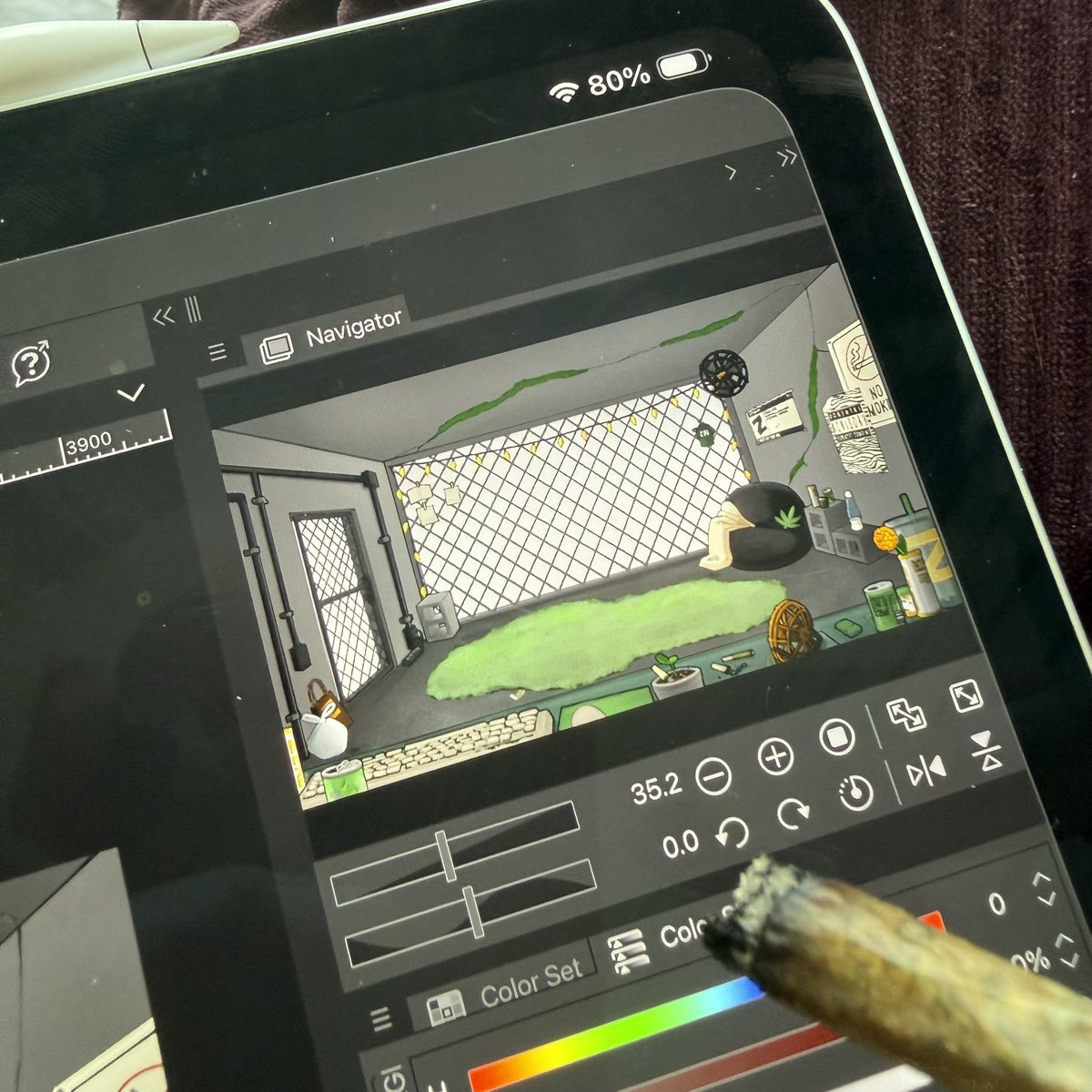ZVTZ_'s tweet photo. Smoke break :) 
I’m working on the background….theres so much work to be dooooooone before debut!! https://t.co/92OdkhBFxf