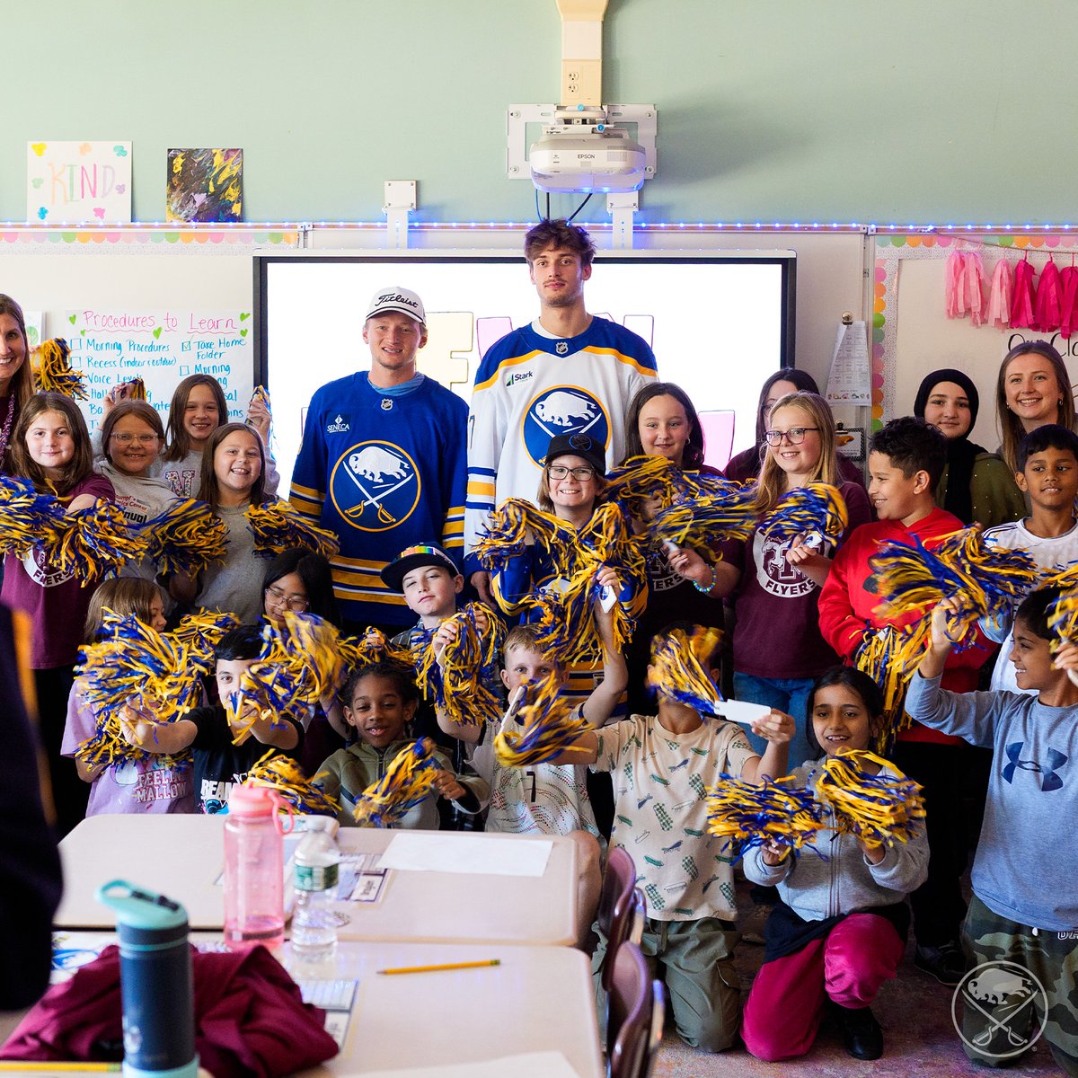 BuffaloSabres's tweet photo. Sabres Community Day is in full swing today! 🙌

Our first stop was Maryvale Intermediate School to visit some classrooms! More photos → https://t.co/S2fDuBnfLz
