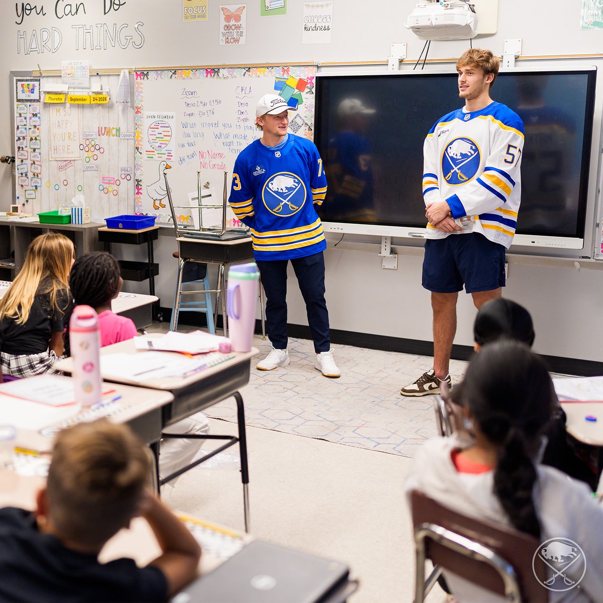 BuffaloSabres's tweet photo. Sabres Community Day is in full swing today! 🙌

Our first stop was Maryvale Intermediate School to visit some classrooms! More photos → https://t.co/S2fDuBnfLz