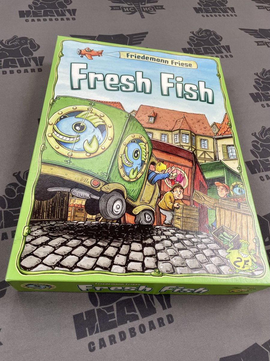 HeavyCardboard's tweet photo. The table is recovered and we're back showing games!

Tonight, @2F_SpieleVerlag Fresh Fish!

Come join us for another FF classic!

https://t.co/eU2s15H79T https://t.co/yGuzLW8qCC