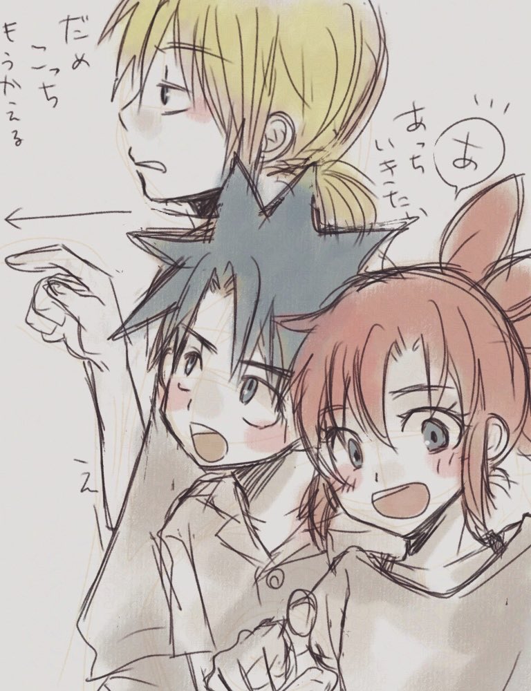 kurenomachico's tweet photo. ケイちゃん単独もいいけどやっぱりジケピ3人揃うと、いいよ…かわいいよ…見てると元気でるよ…好き
（📺や📕の感想絵とか他あれこれ、再掲） https://t.co/rEfmj3DGTj