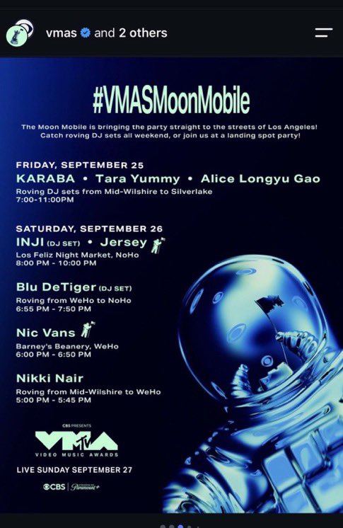 callyourblufff's tweet photo. Niccy has big shit poppin tomorrow too in West Hollywood!! Heโll be DJing for #VMASMoonMobile ๐ง
#NicVansxVMAS https://t.co/nHefdGFNbA