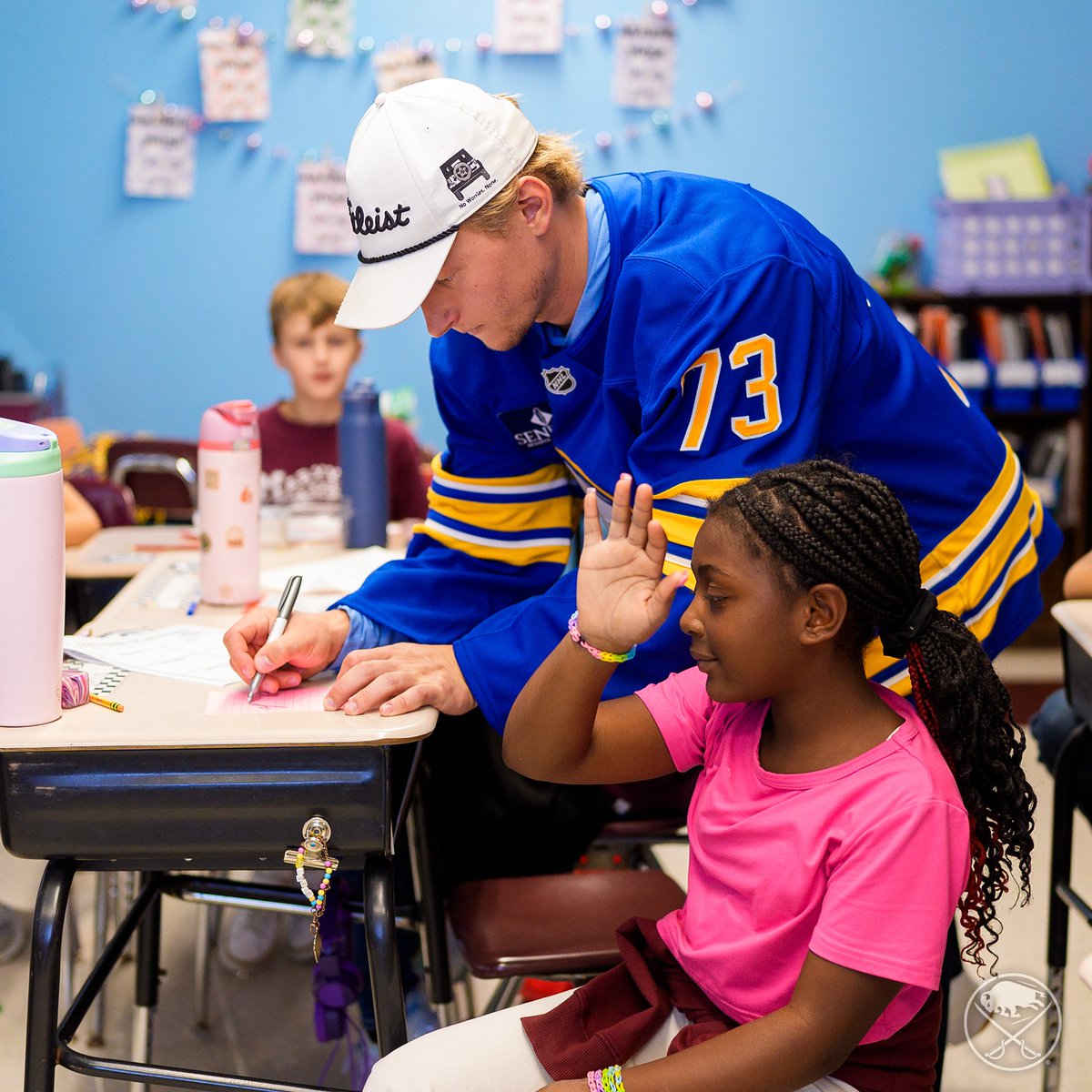BuffaloSabres's tweet photo. Sabres Community Day is in full swing today! 🙌

Our first stop was Maryvale Intermediate School to visit some classrooms! More photos → https://t.co/S2fDuBnfLz