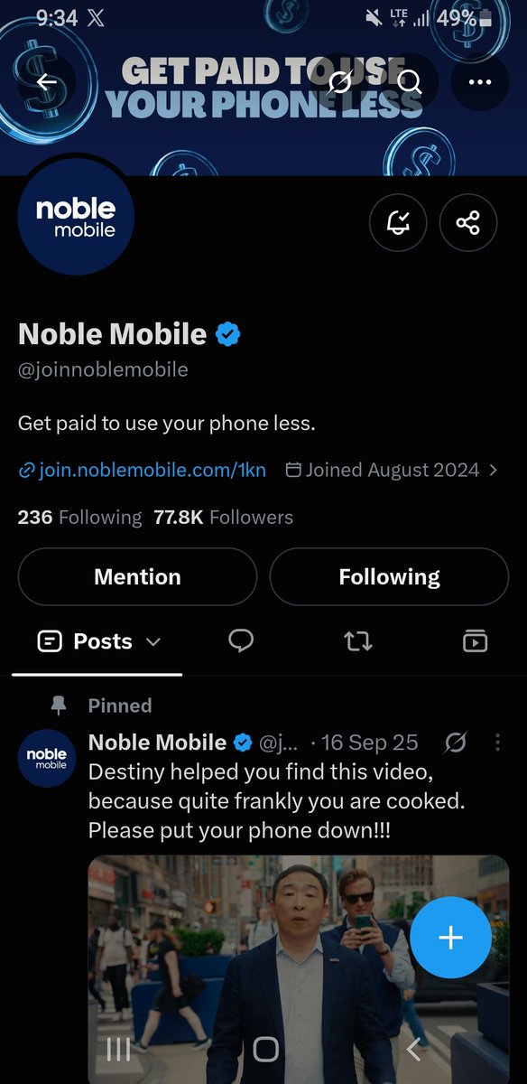 Dear_breth's tweet photo. @AndrewYang @joinnoblemobile Good luck to me https://t.co/OfzgRcFsZK