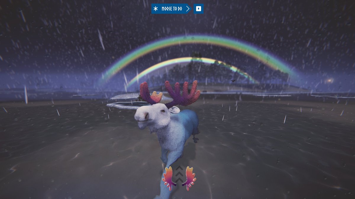 moosemigration_'s tweet photo. Should probably remove rainbows at night.... 
Might be the last time we see this. :)

#indiedev #gamedev https://t.co/6KZCdUORkO